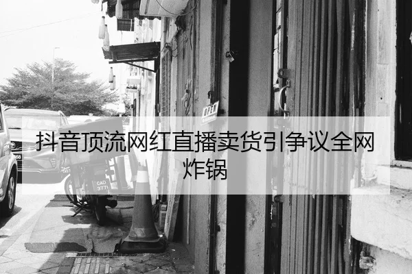 抖音顶流网红直播卖货引争议全网炸锅